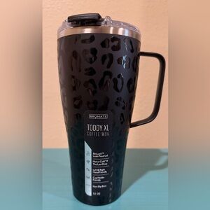 NWT Brumate Toddy XL 32oz Black Leopard Travel Coffee Mug